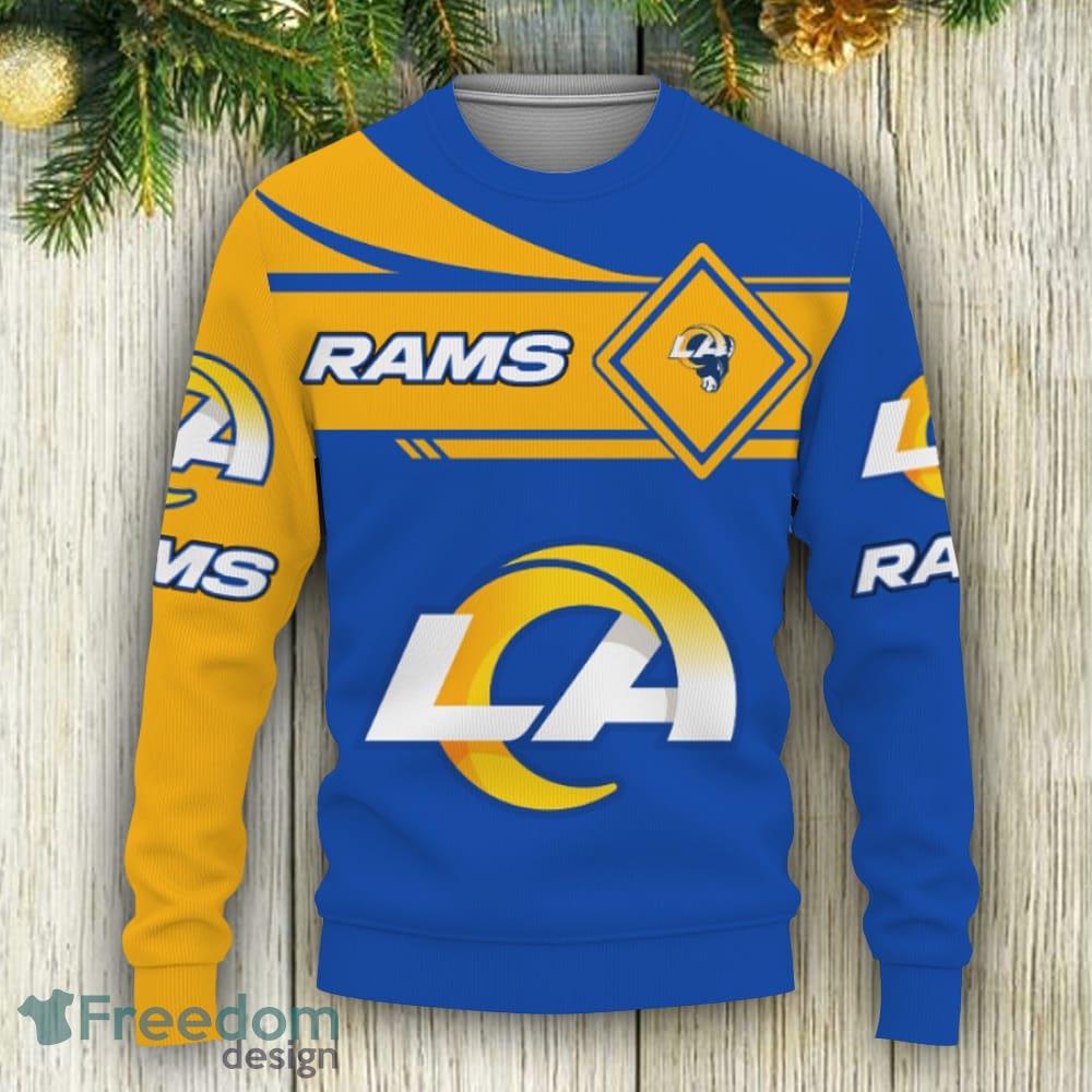 NFL Los Angeles Rams Custom Name And Number Ugly Christmas Sweater  Christmas Gift For Sport Team - Limotees