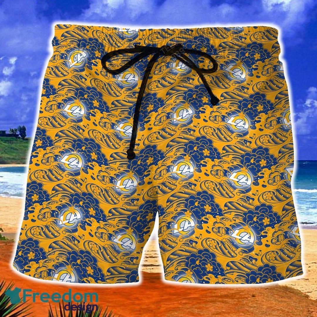 Los Angeles Rams Hawaiian Shirts Button-Down Shirts 3D Casual Beach Short  Sleeve