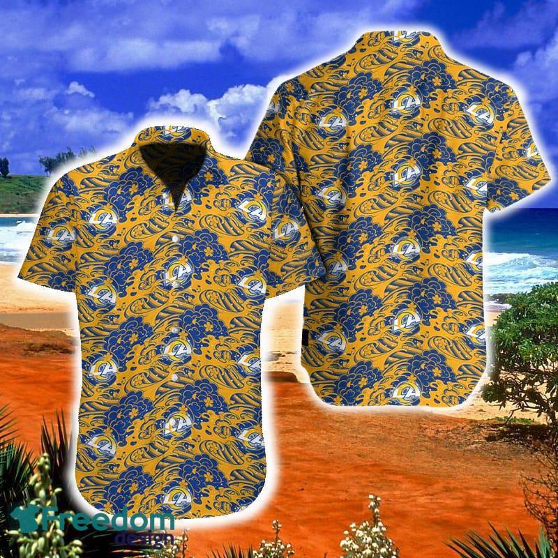 Los Angeles Rams American Flag Logo Hawaiian Shirt Vacation Gift