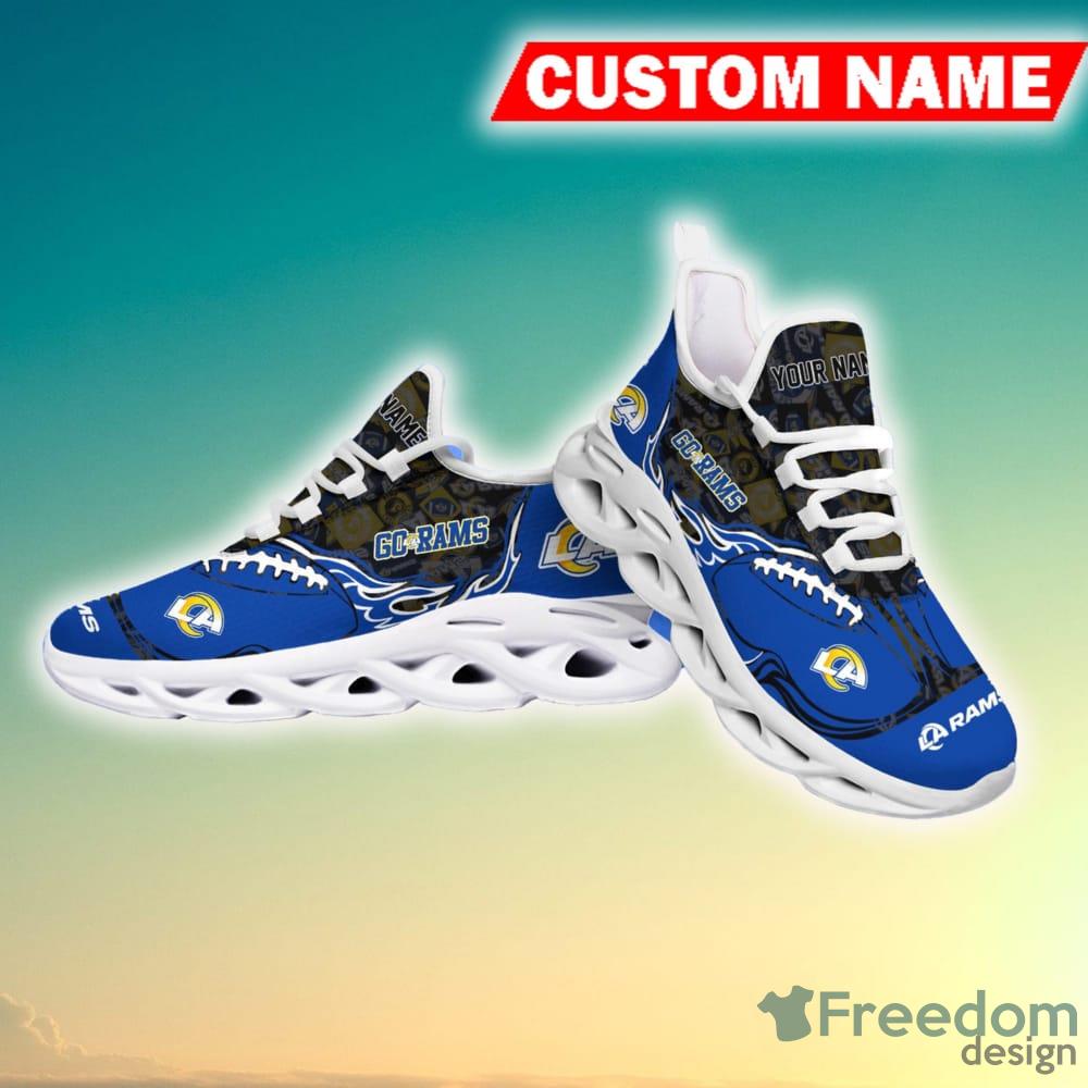 Los Angeles Rams Custom Name Luxury NFL Max Soul Shoes Design 8