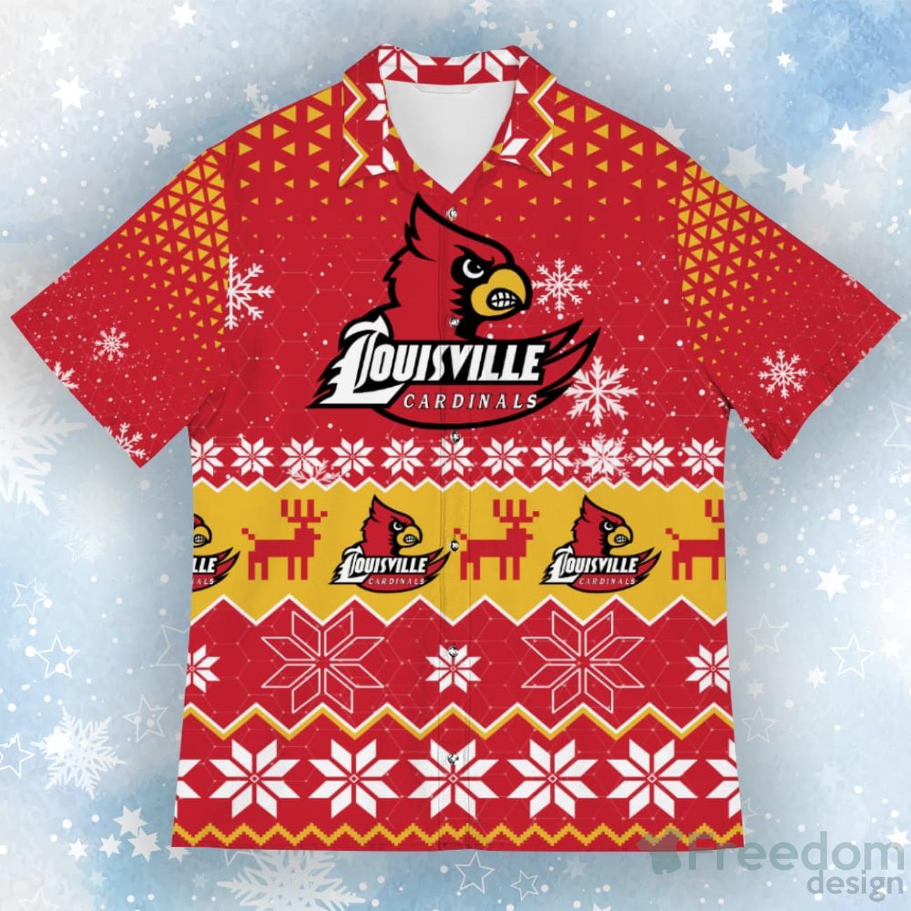 Louisville Cardinals Christmas Hawaiian Shirt - Freedomdesign