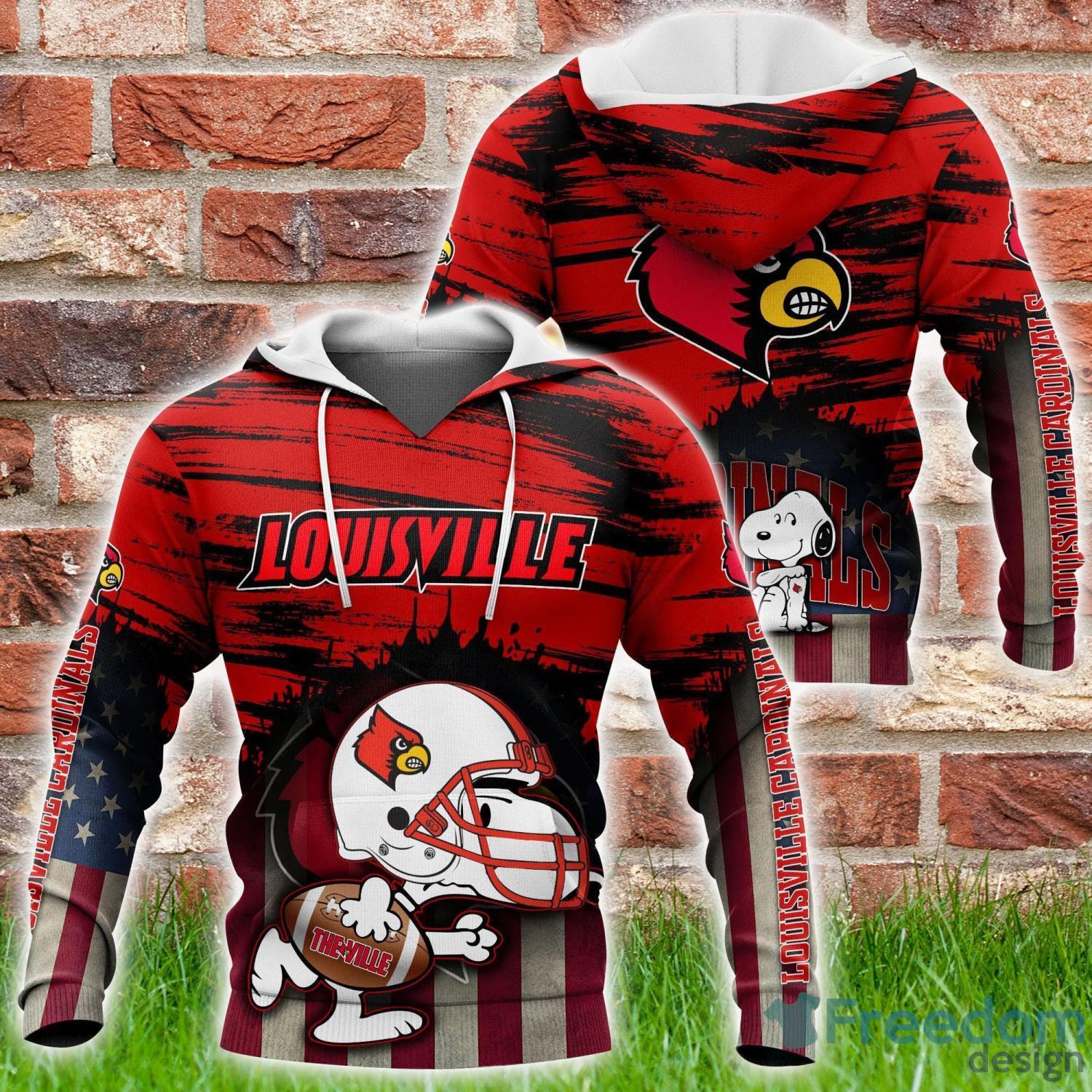 Louisville Cardinals NCAA2 Snoopy Sports Hoodie For Fans - Freedomdesign