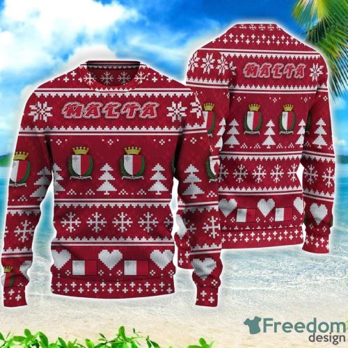 Malta Christmas Gift 3D All Over Printed 3D Sweater Product Photo 1