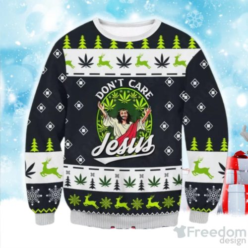 Marijuanas Jesus Cannabis Unisex Ugly Christmas Sweater Product Photo 1