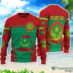 Mauritania Active Flag Gift 3D All Over Printed 3D Sweater