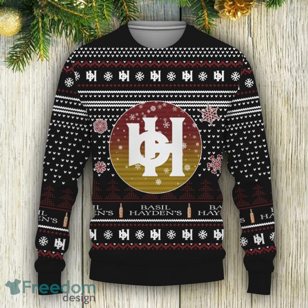 Merry Christmas 2023 Ugly l American Basil Hayden's Whiskey Ugly Xmas Sweater - Merry Christmas 2023 Ugly l American Basil Hayden's Whiskey Ugly Christmas Sweater Photo 3