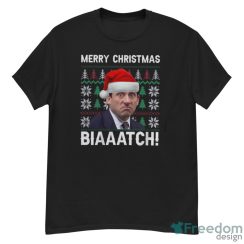 Merry Christmas Biaaatch Movie Quotes T-shirt, Michael Scott Ugly Xmas Sweater Fan Gift