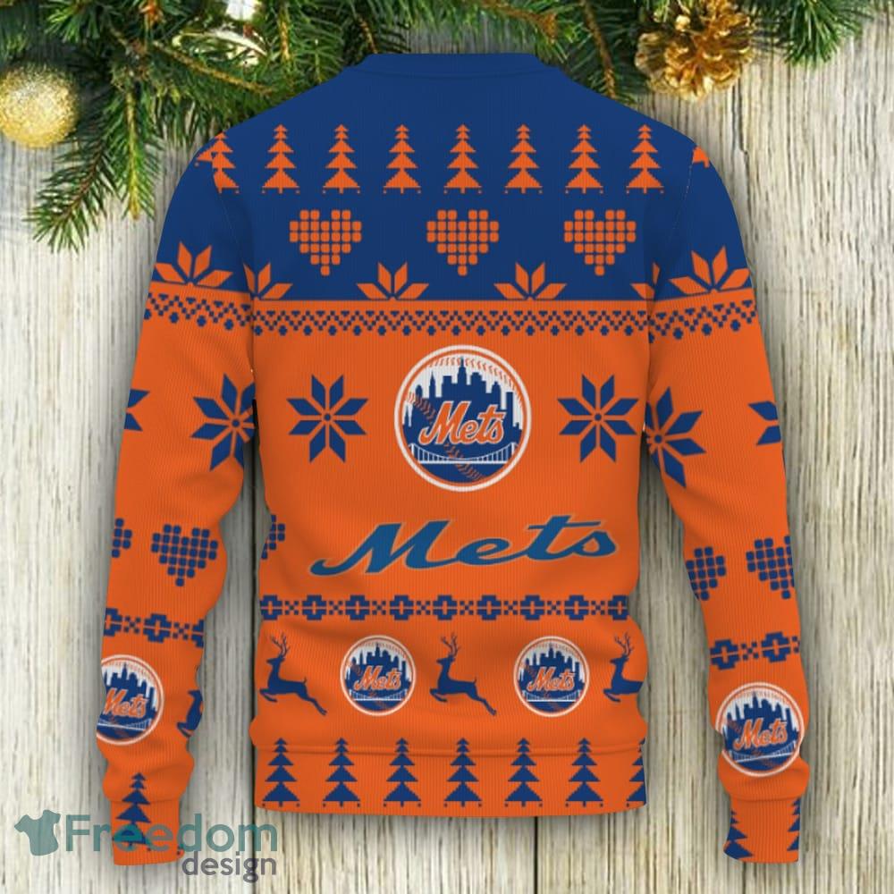 New York Mets American Ugly Christmas Sweater Pattern Hawaiian Shirt For  Fans