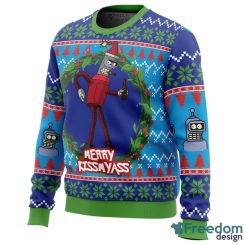 Merry Kissmyass Futurama Ugly Christmas Sweater Unisex 3D Christmas Sweater Gift image Merry Kissmyass Futurama Ugly Christmas Sweater Unisex 3D Christmas Sweater Gift Product Photo 3