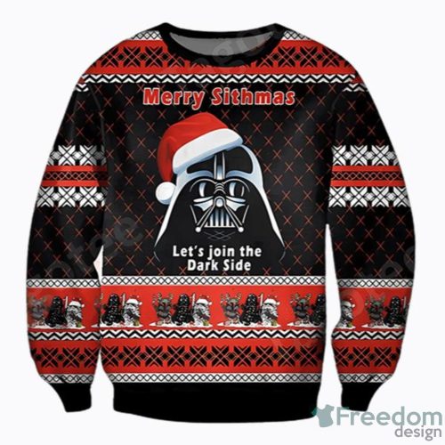 Merry Sithmas Darth Vader Star Wars AOP Ugly Christmas Sweater Christtmas Holiday Gift Product Photo 1