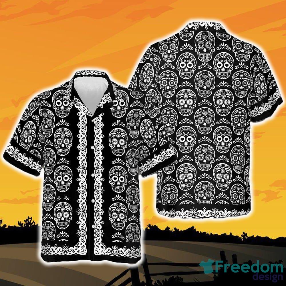 Skull Mexican Skull Black Style Hawaiian Shirt - Trendy Aloha - Trendy Aloha