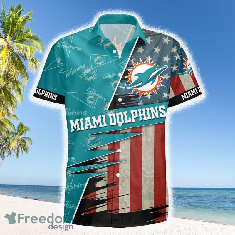 Miami Dolphins Hawaiian Shirt All Over Print - T-shirts Low Price