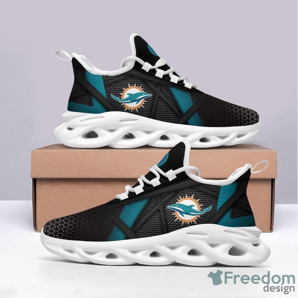 Miami Dolphins Logo Black Stripe Running Sneaker Max Soul Shoes In Aqua 7wz  Gift For Men And Women - Banantees