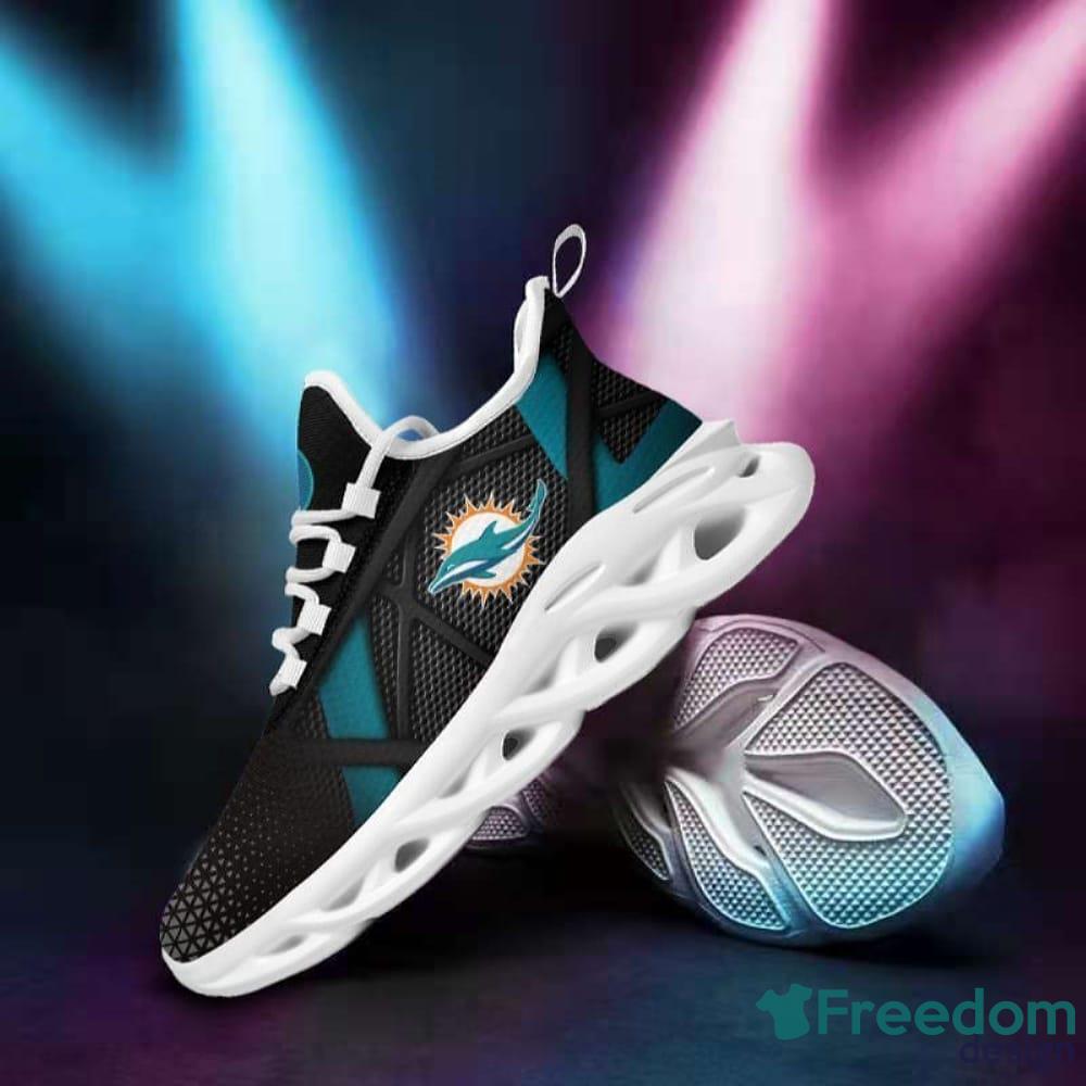 Miami Dolphins Logo Black Stripe Running Sneaker Max Soul Shoes In Aqua 7wz  Gift For Men And Women - Banantees