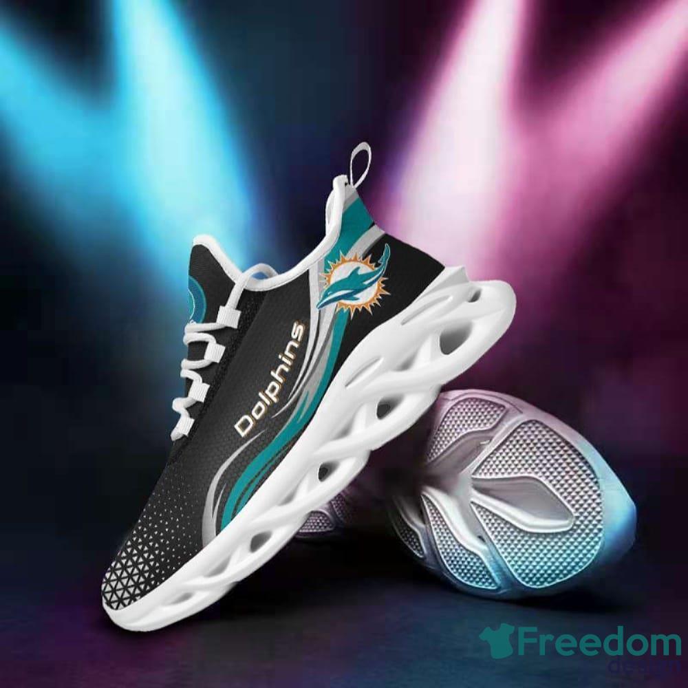 Miami Dolphins Logo Black Stripe Running Sneaker Max Soul Shoes In Aqua 7wz  Gift For Men And Women - Banantees