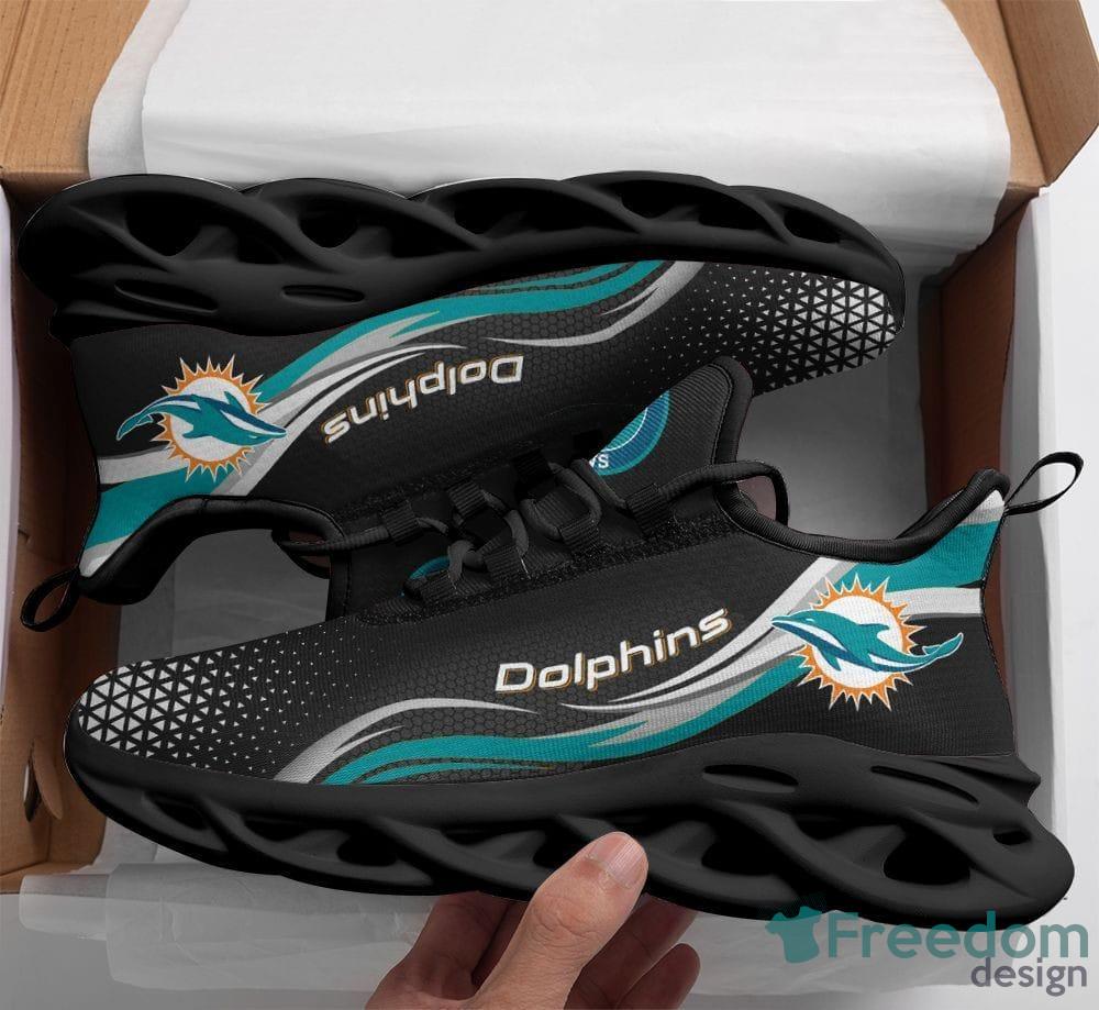 Miami Dolphins Logo Black Stripe Running Sneaker Max Soul Shoes In Aqua 7wz  Gift For Men And Women - Banantees