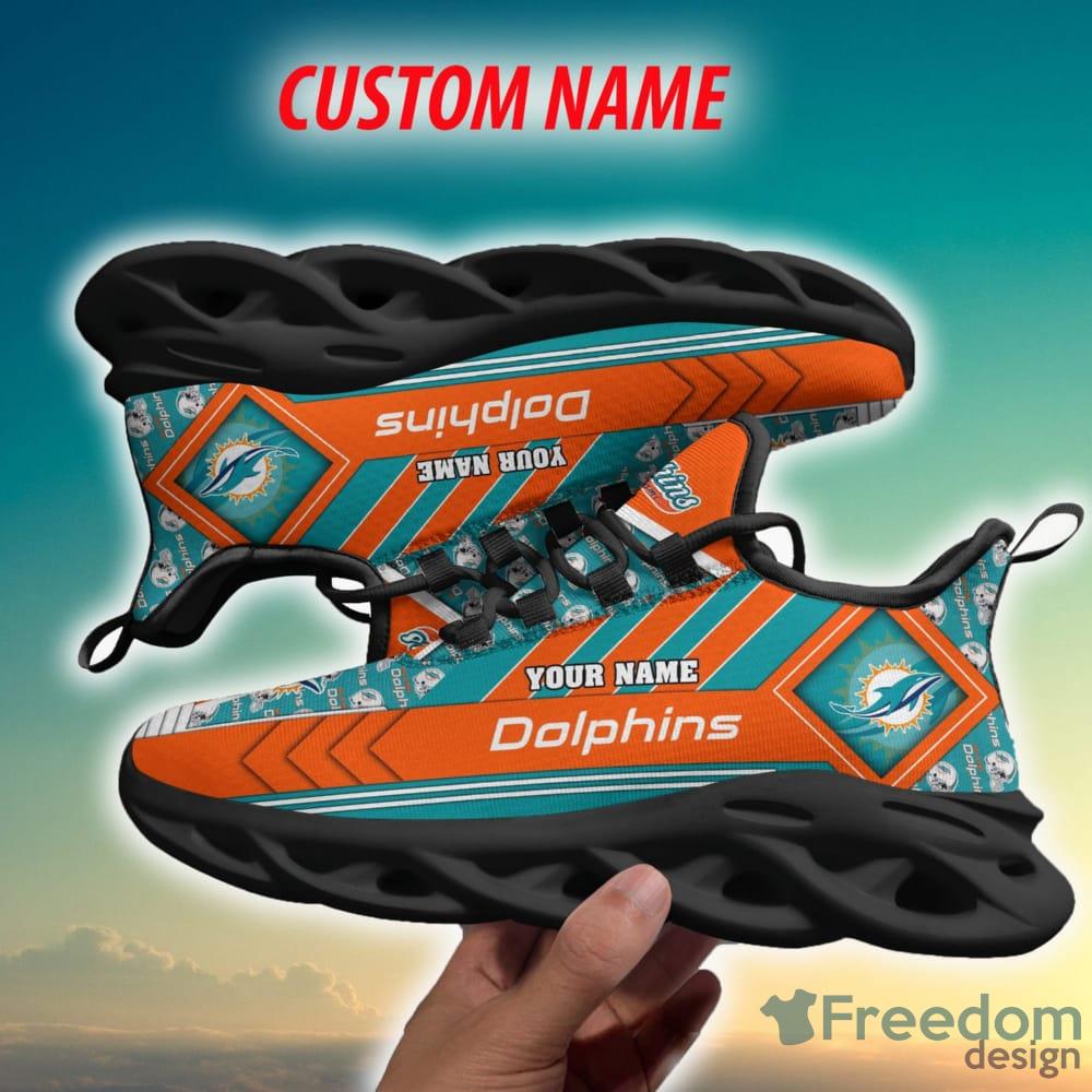 Miami Dolphins NFL Custom Name Max Soul Shoes Impressive Gift For Men Women  Fans - YesItCustom