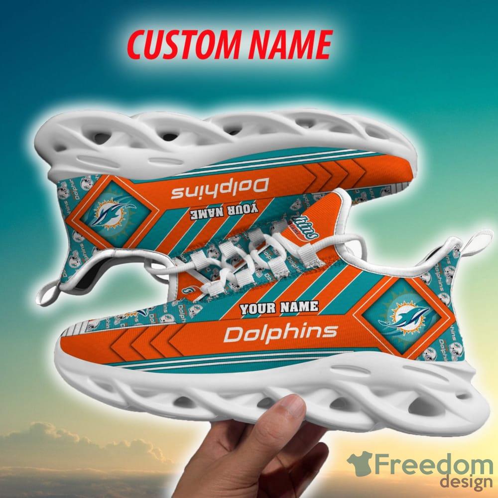 Miami Dolphins NFL Custom Name Max Soul Shoes Impressive Gift For Men Women  Fans - YesItCustom