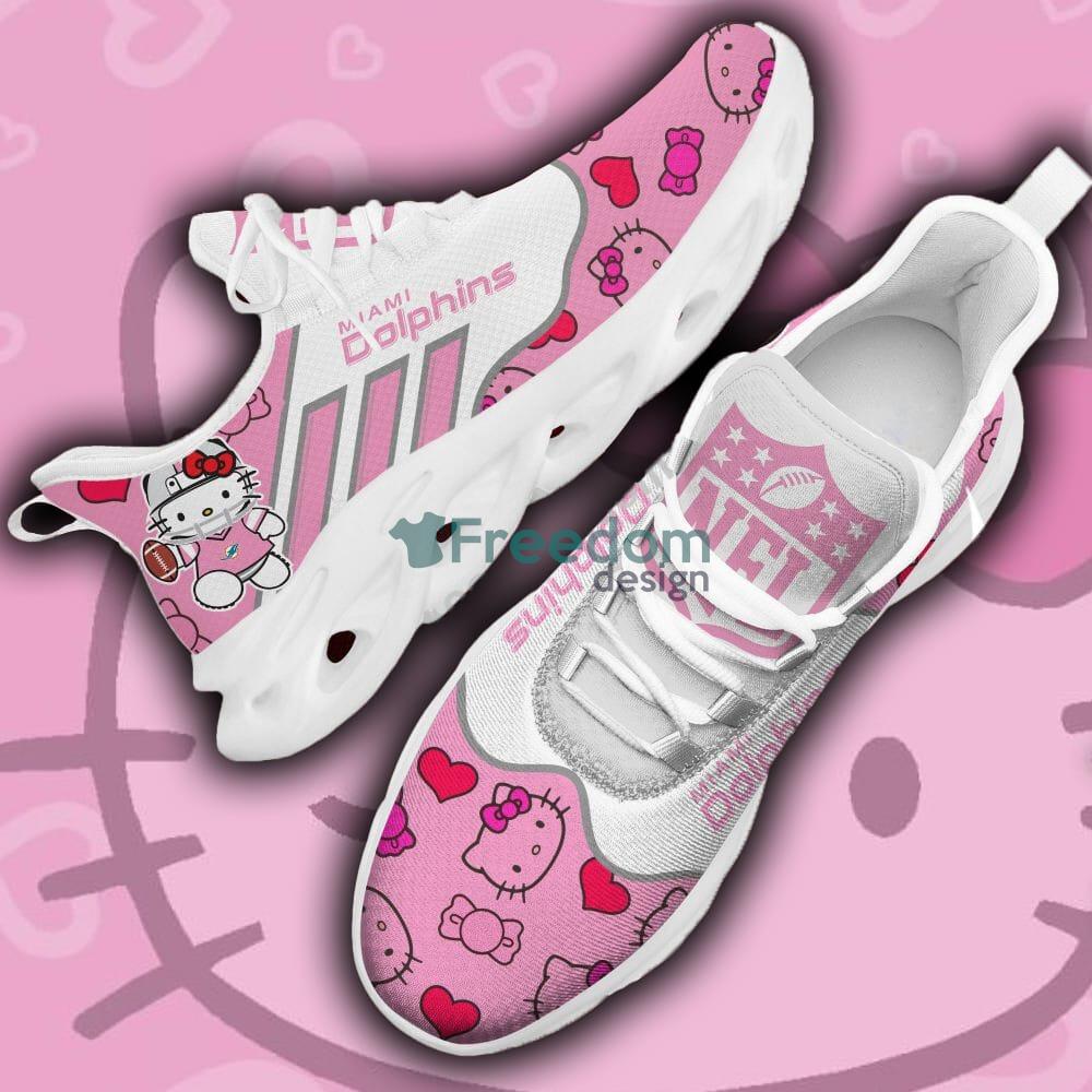 Custom Number And Name NFL Miami Dolphins Logo Hello Kitty