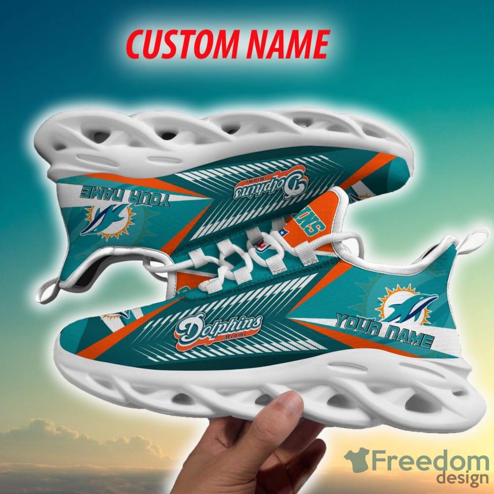 Miami Dolphins NFL Max Soul Shoes Custom Name Sneakers Running Shoes For  Fans - Freedomdesign