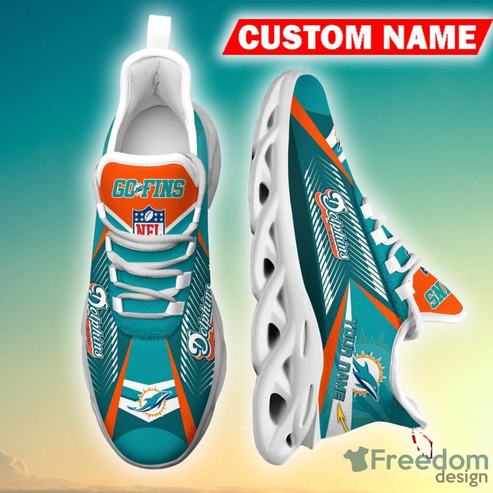 Miami Dolphins Nfl Symbol Max Soul Sneakers Sport Shoes - Banantees