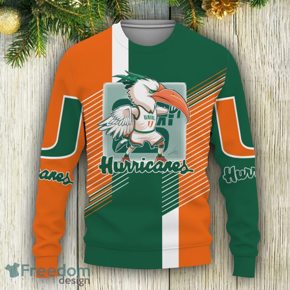 Miami Hurricanes Sports American Teams, Gift For Fan Road To Champion 3D  Sweater Unisex Christmas Gift