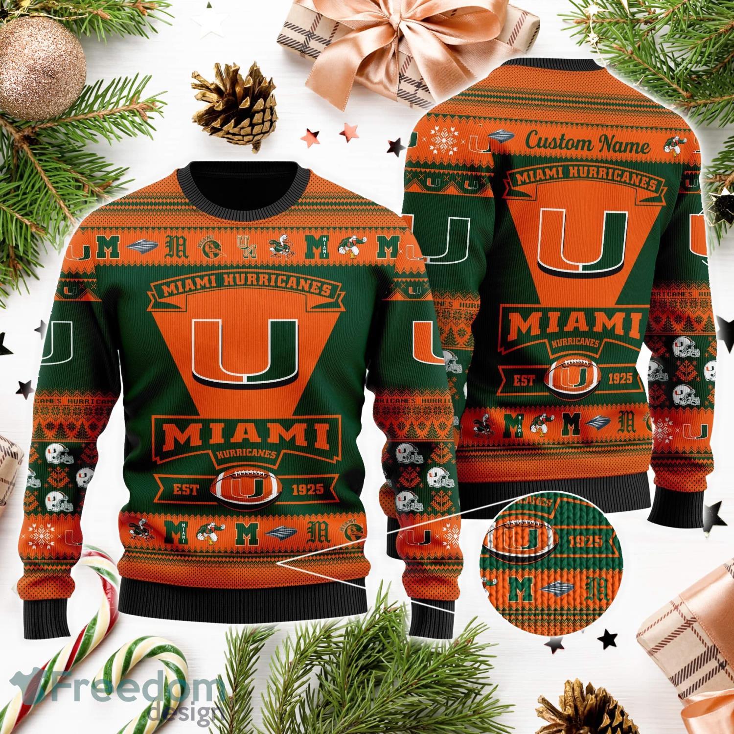 Miami hurricanes clearance ugly christmas sweater