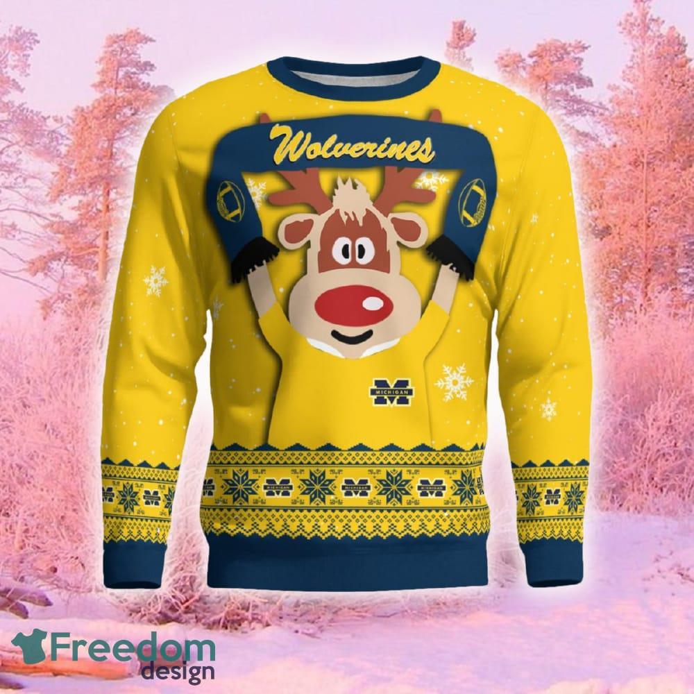 Michigan Wolverines Funny Ugly Christmas Sweater Gift For Men And Women Gift Holidays - Michigan Wolverines Funny Christmas Sweatshirt_2