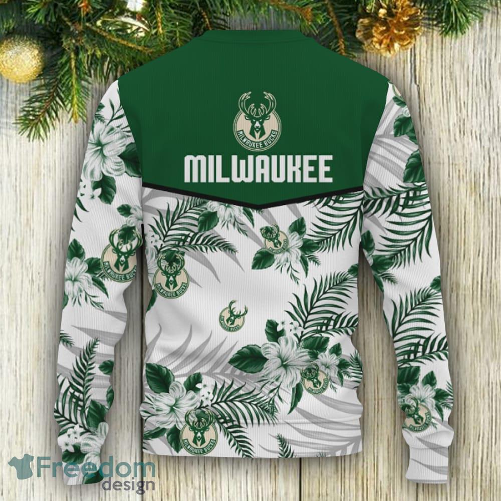 Milwaukee Bucks New Trends Custom Name And Number Christmas Hawaiian Shirt  - Freedomdesign