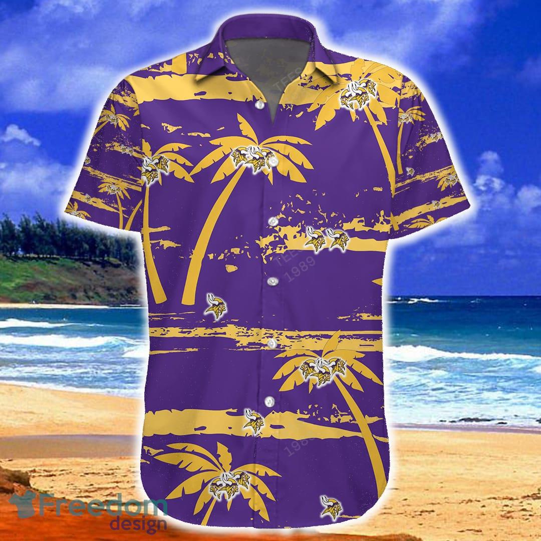 Minnesota Vikings Shorts Set 2PCS Summer Short Sleeve T-Shirts Beach Shorts