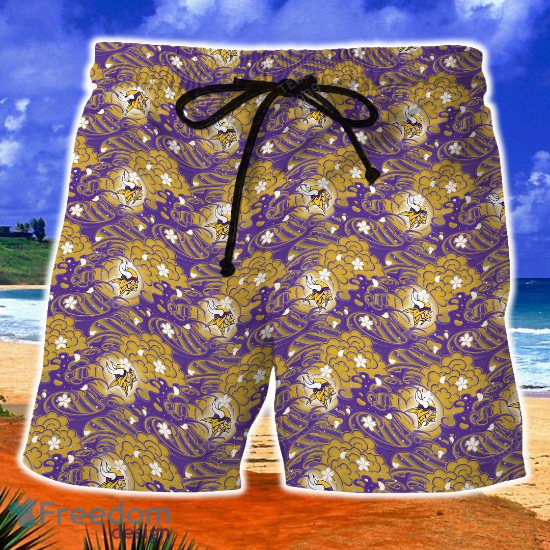 Minnesota Vikings NFL Short Sleeve Aloha Hawaiian Shirt And Shorts Beach  Gift - Banantees