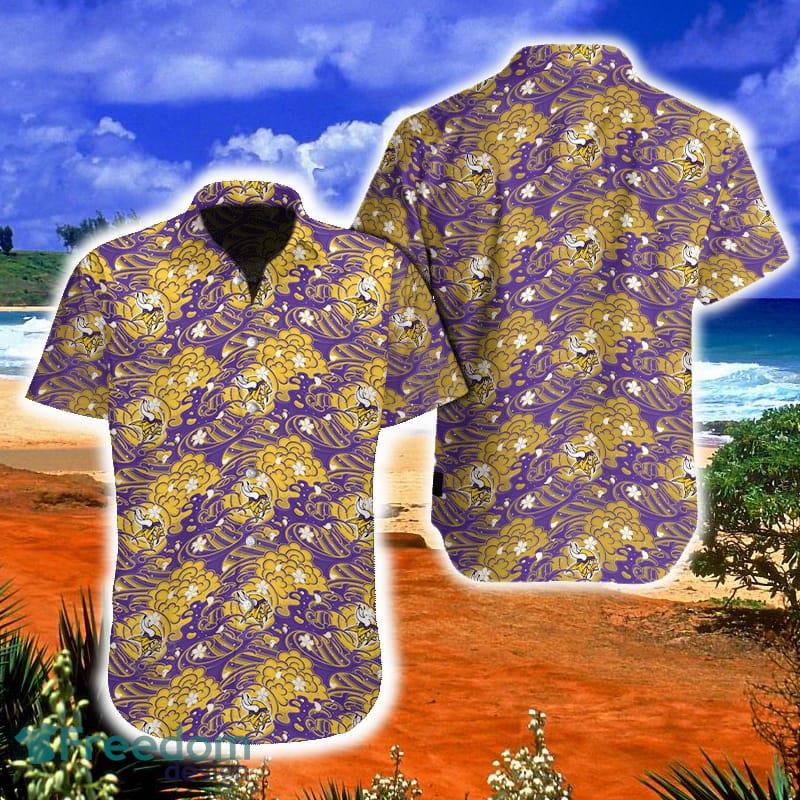 Minnesota Vikings Hawaiian Shirt Graphic American Flag Gift - Jomagift