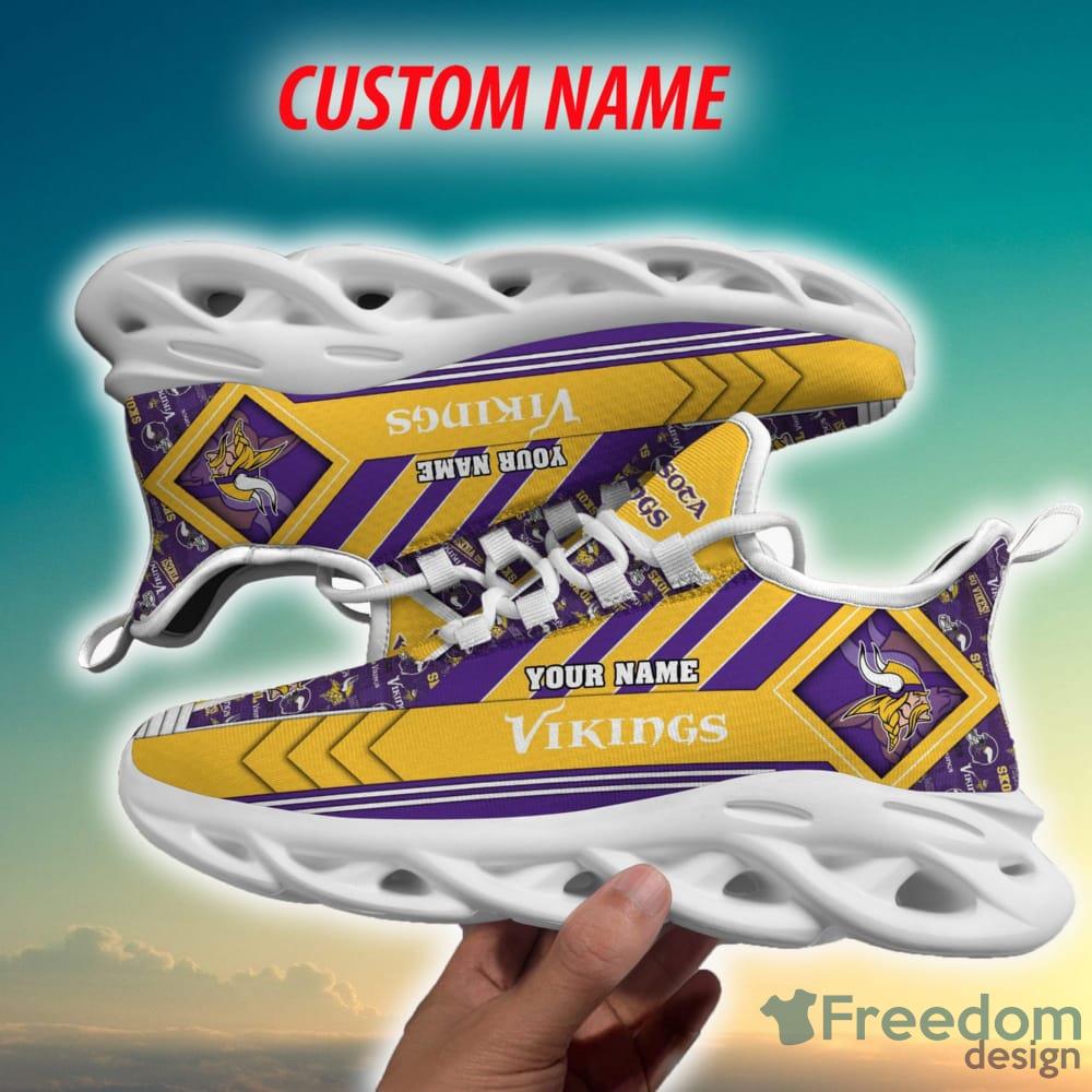 Nfl Minnesota Vikings Custom Name Max Soul Shoes Chunky Sneakers