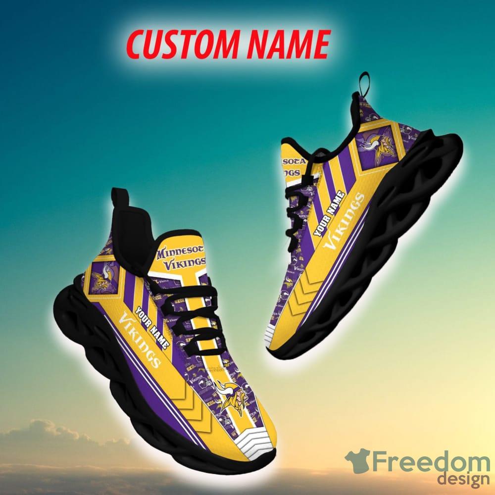 Minnesota Vikings Custom Name Air Cushion Sport Shoes For Fans -  Freedomdesign