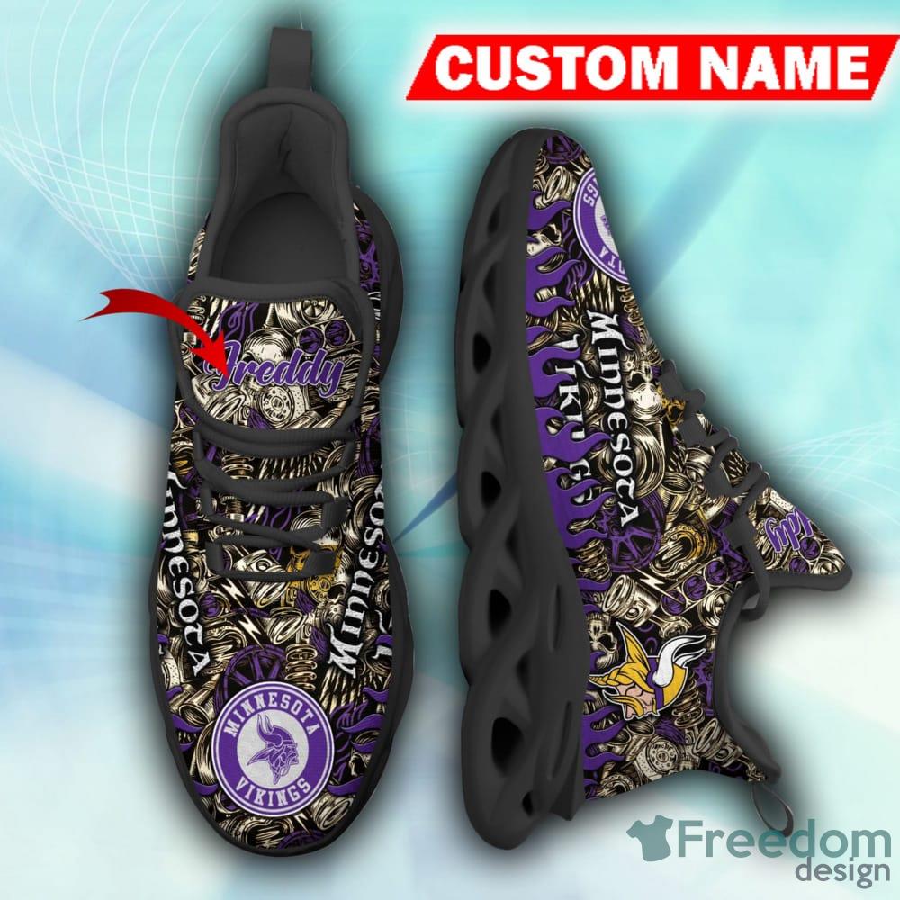 Minnesota Vikings Camo Camouflage Design Running Sneaker Max Soul Shoes  Gift For Men And Women - Freedomdesign