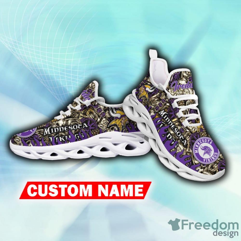 Minnesota Vikings Detail Custom Name Chunky Sneaker AOP Gift Fans Max Soul  Shoes - YesItCustom