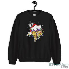 Minnesota vikings Santa Hat Christmas Light Shirt - Unisex Crewneck Sweatshirt