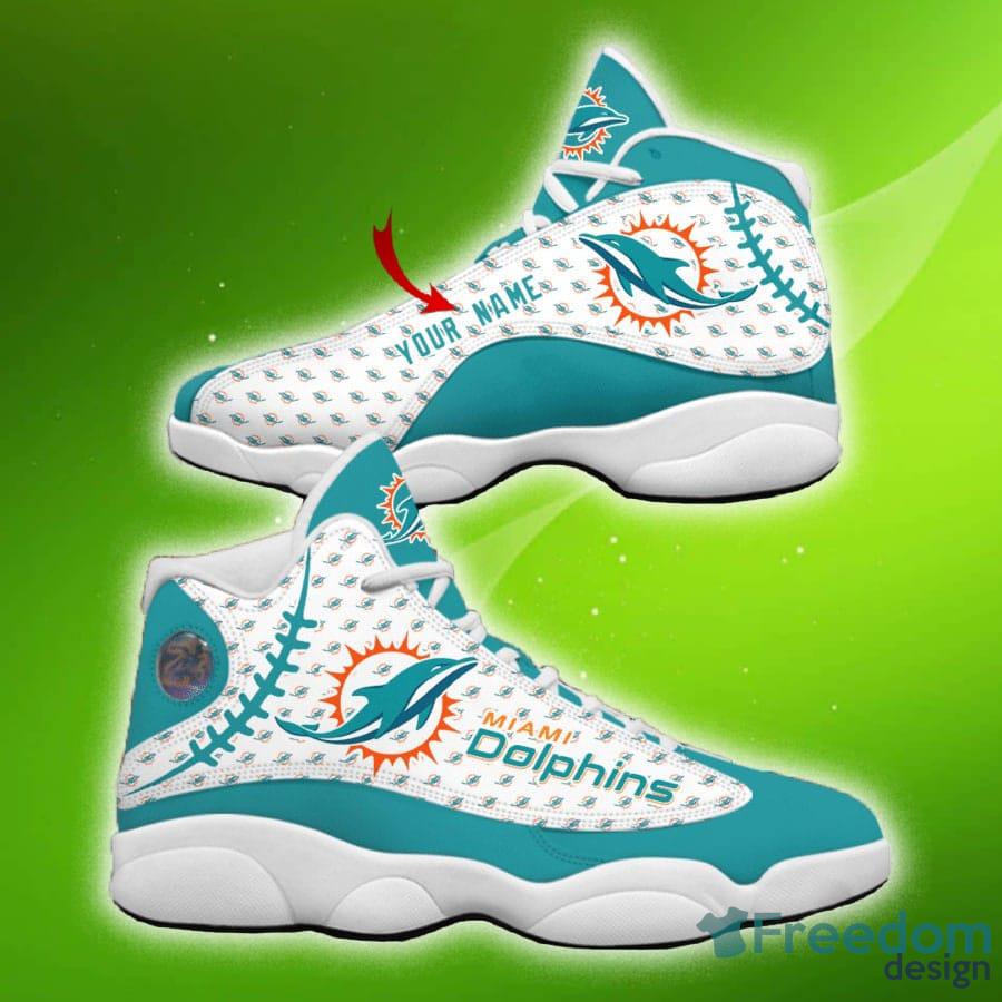 Custom Dolphins Shoes  Shoes sneakers jordans, Air jordan basketball shoes,  Sneakers men fashion