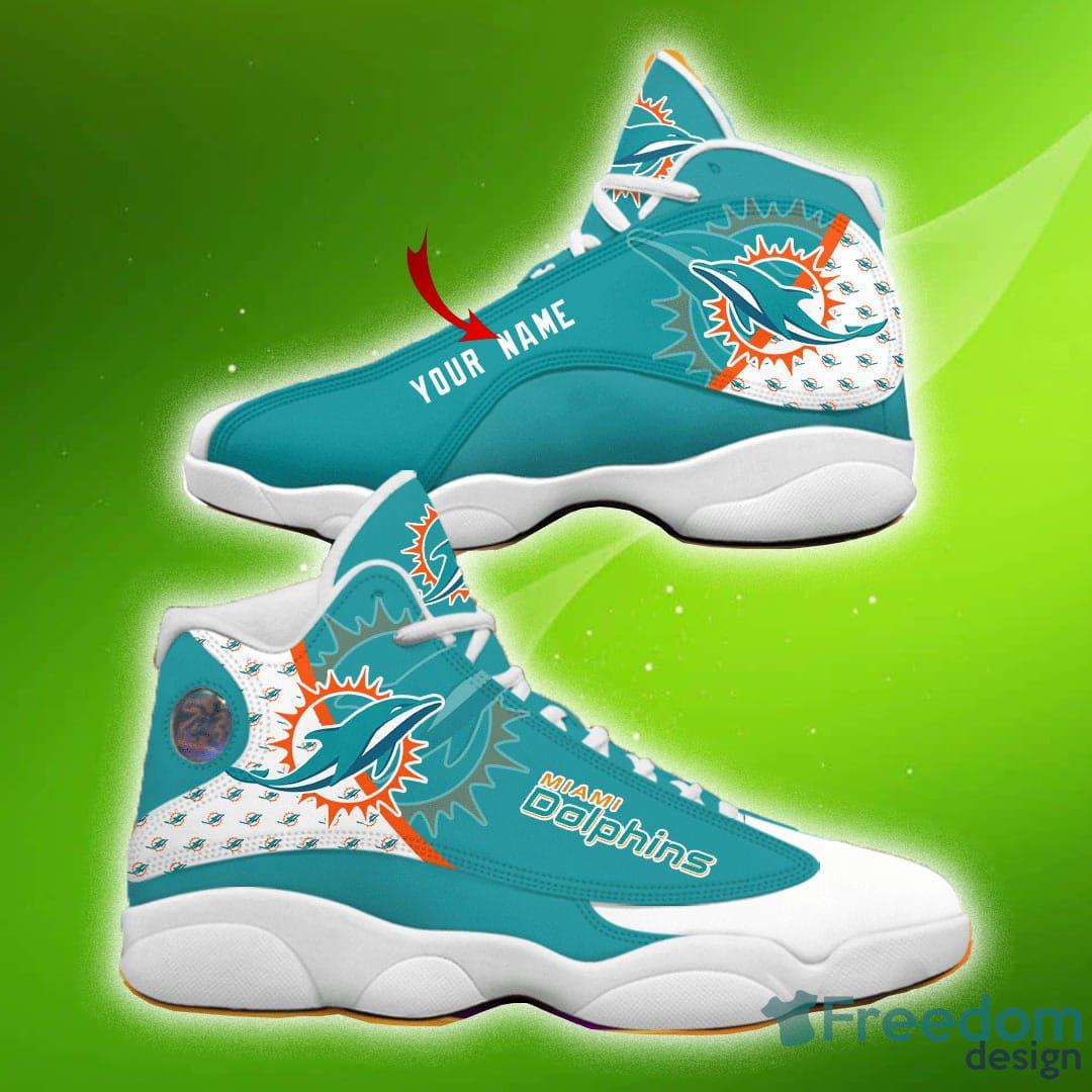 Miami Dolphins Custom Name Air Jordan 11 Sneaker Shoes For Sport