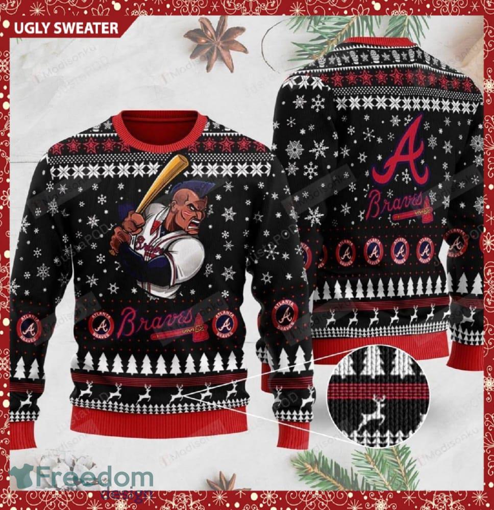 Atlanta Braves Dabbing Santa Claus Christmas Ugly Sweater