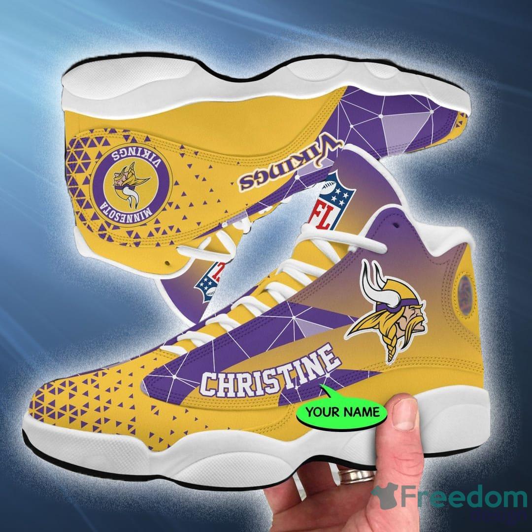 Minnesota Vikings Team Sneaker Air Jordan 13 Shoes - Freedomdesign