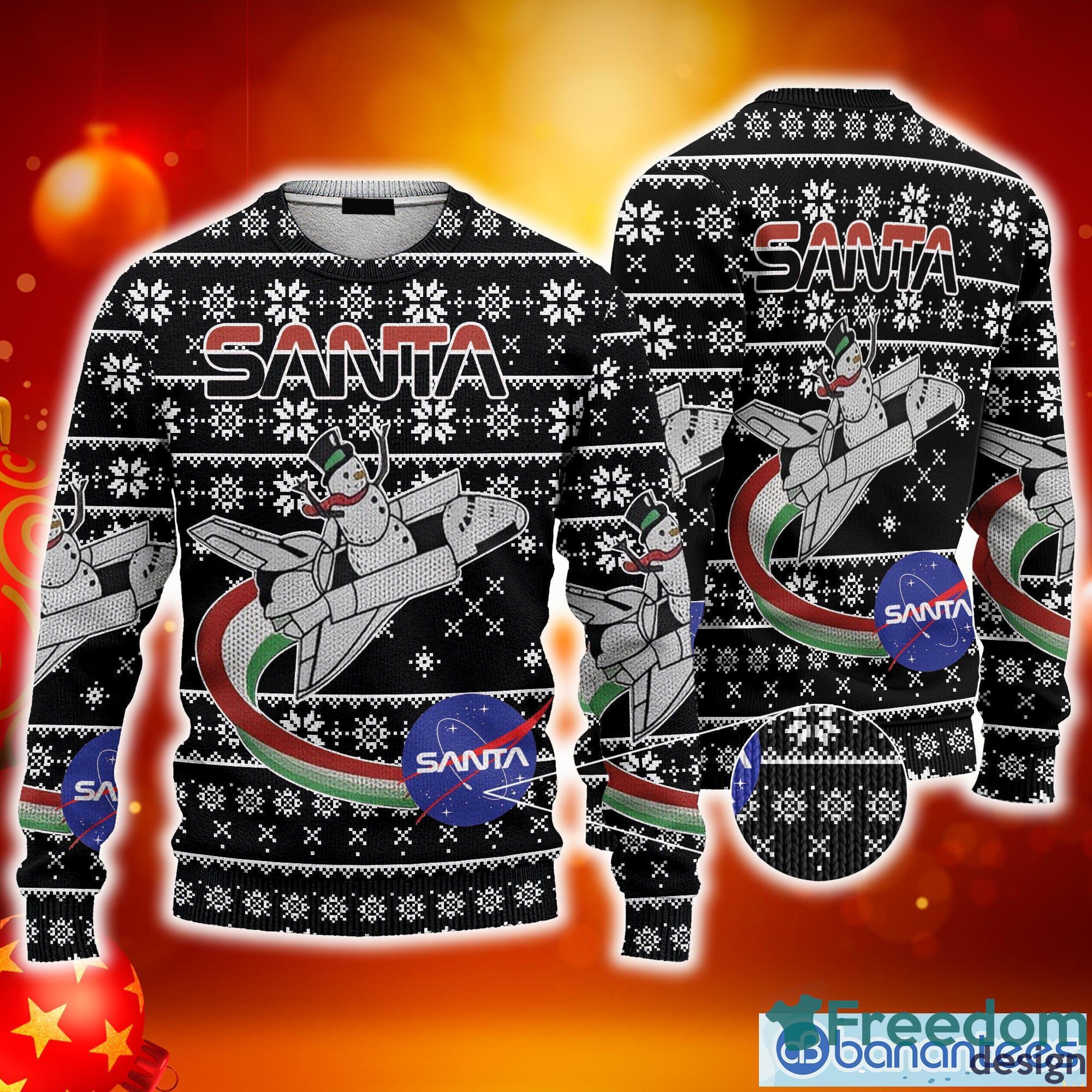 Tampa Bay Lightning NHL Christmas Santa Hat AOP Print 3D Ugly Sweater