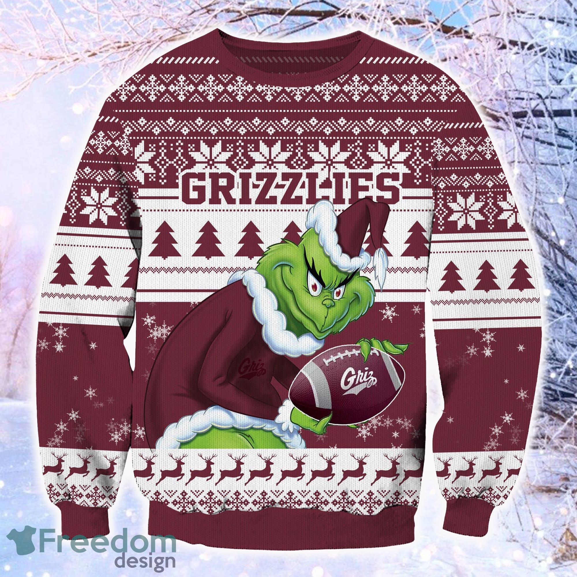Montana Grizzlies NCAA Grinch Hug Logo Ugly Christmas Sweater
