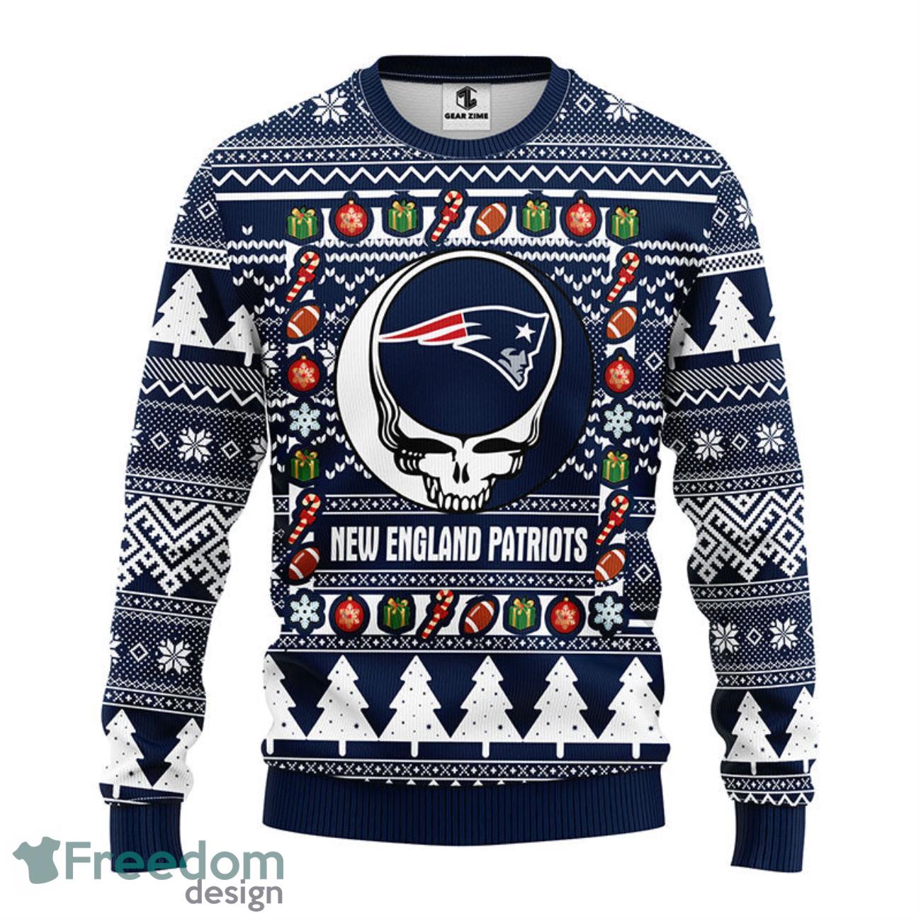 New England Patriots Christmas Santa Claus Tattoo Ugly Christmas Sweater -  Freedomdesign