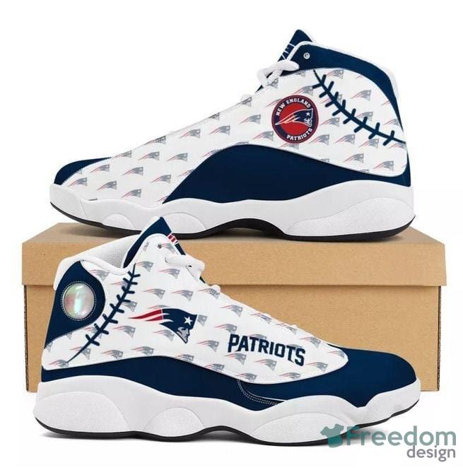 New England Patriots NFL Personalized Air Jordan 13 Sport Shoes - Growkoc