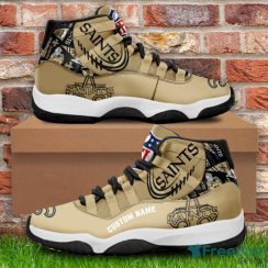 New Orleans Saints Custom Name NFL Air Jordan 11 Shoes Men And Women Sneakers