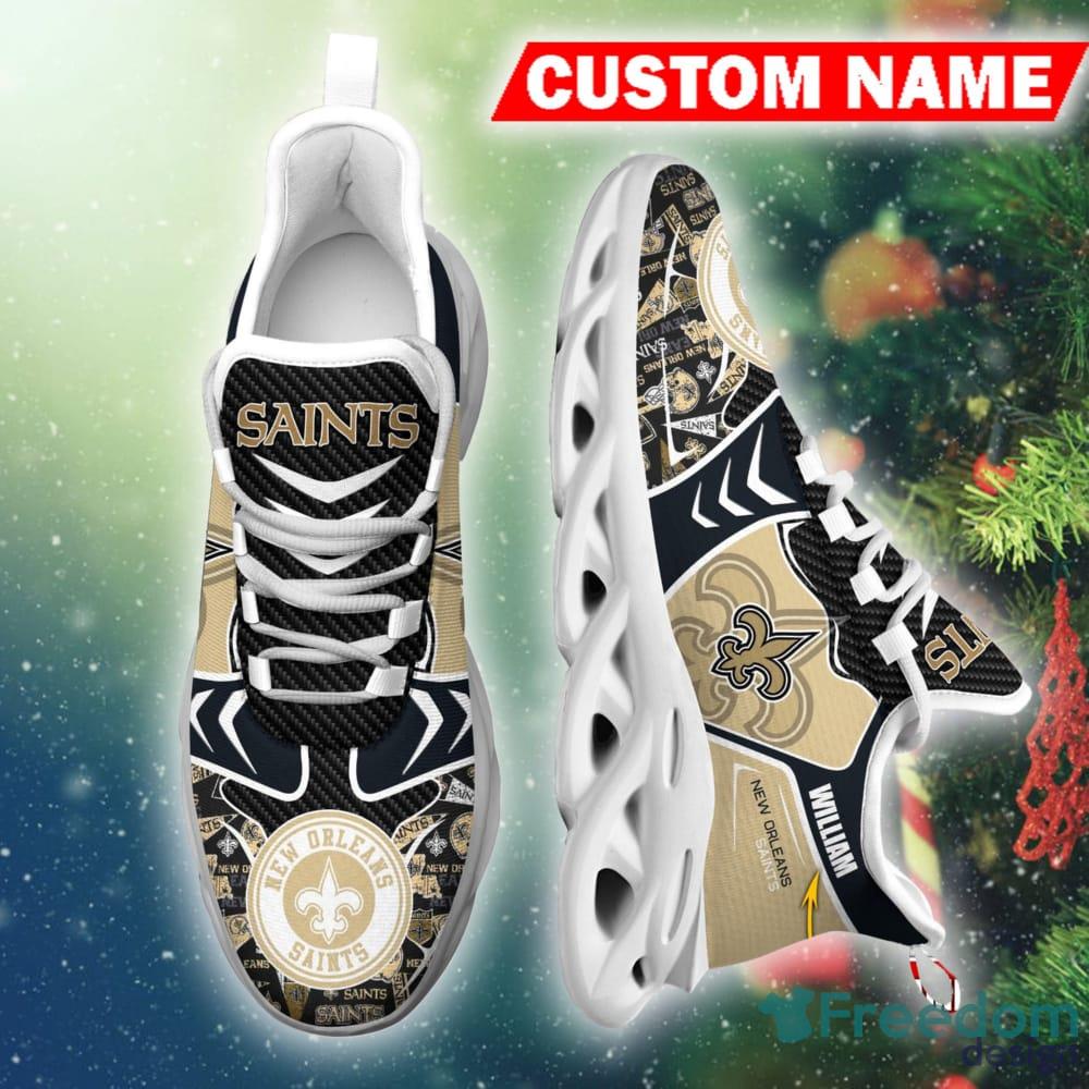 White New Orleans Saints Fan Custom Unofficial Running Shoes