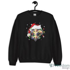 New Orleans Saints Santa Hat Christmas Light Shirt - Unisex Crewneck Sweatshirt