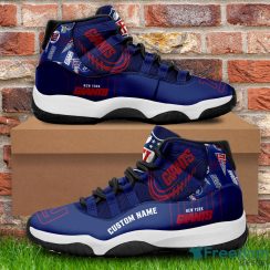 New York Giants Custom Name NFL Air Jordan 11 Shoes Men And Women Sneakers