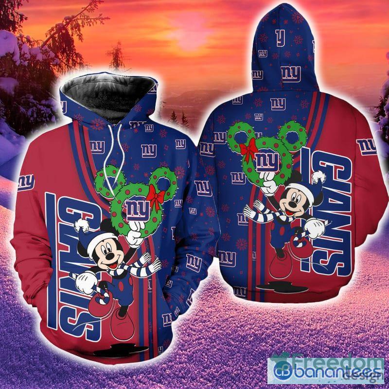 New York Giants Disney Mickey Funny Hoodie Zip Hoodie Red Print